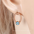 26160 Hot sale cheap ladies jewelry high quality circle design gold plated stud earrings